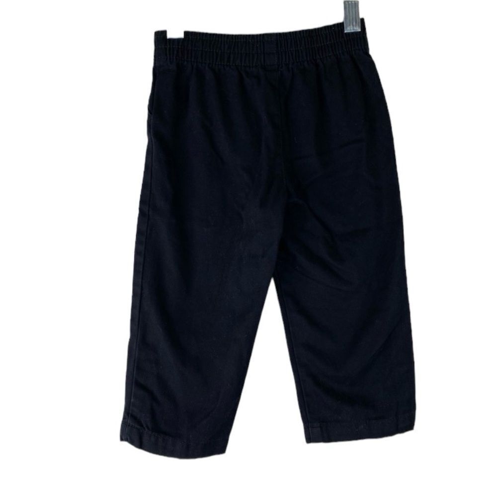 5/$15 Okie Dokie Black Pull On Elastic Waist Cotton Faux Pockets 18 Mths Unisex